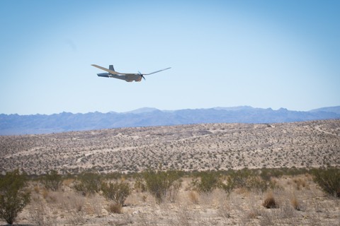 The powerful propulsion system and aerodynamic design of the Puma 3 All Environment (AE) unmanned aircraft system makes it efficient and easy to launch for ISR missions in the most challenging environments. (U.S. Marine Corps photo by Pfc. Audrey Rampton) Disclaimer: The appearance of U.S. Department of Defense (DoD) visual information does not imply or constitute DoD endorsement.