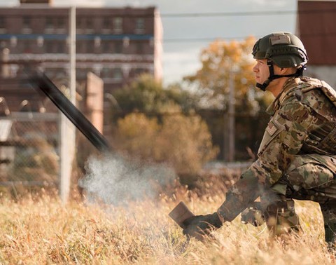 Designed for use in engaging beyond-line-of-sight targets with lethal effects, Switchblade 300 is deployed via tube-launch from land, sea, mobile or air organic platforms. (Image: AeroVironment, Inc.)