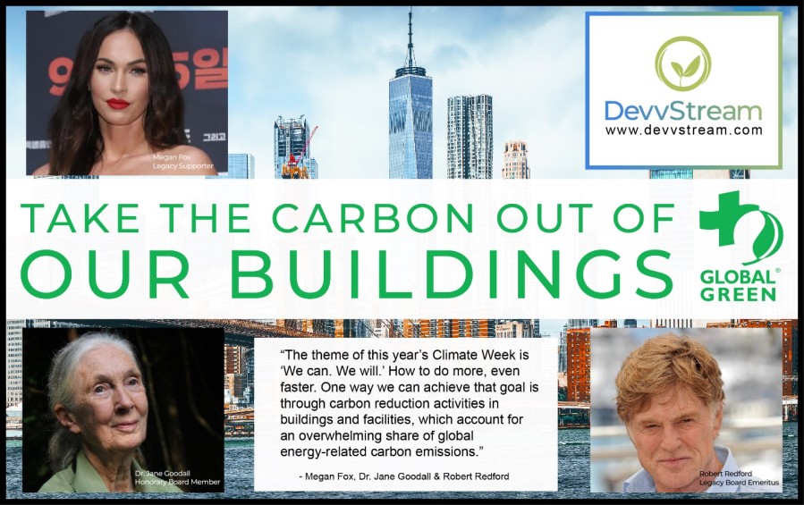 Megan Fox, Dr. Jane Goodall, and Robert Redford to Serve as Climate Ambassadors for DevvStream’s Buildings and Facilities Carbon Offset Program (BFCOP)