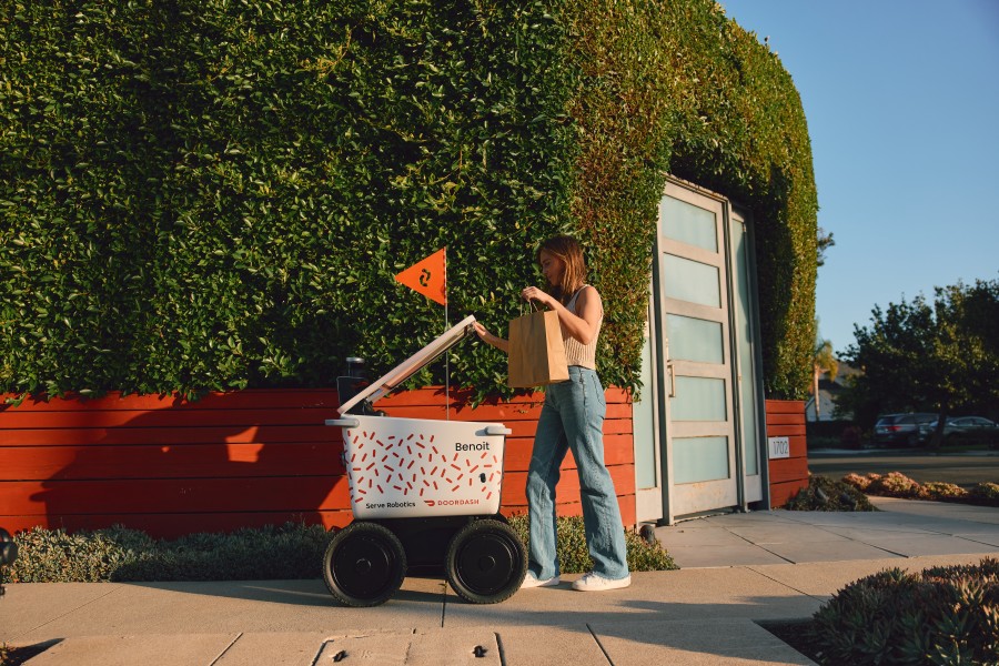 Serve Robotics and DoorDash Delivery Robots